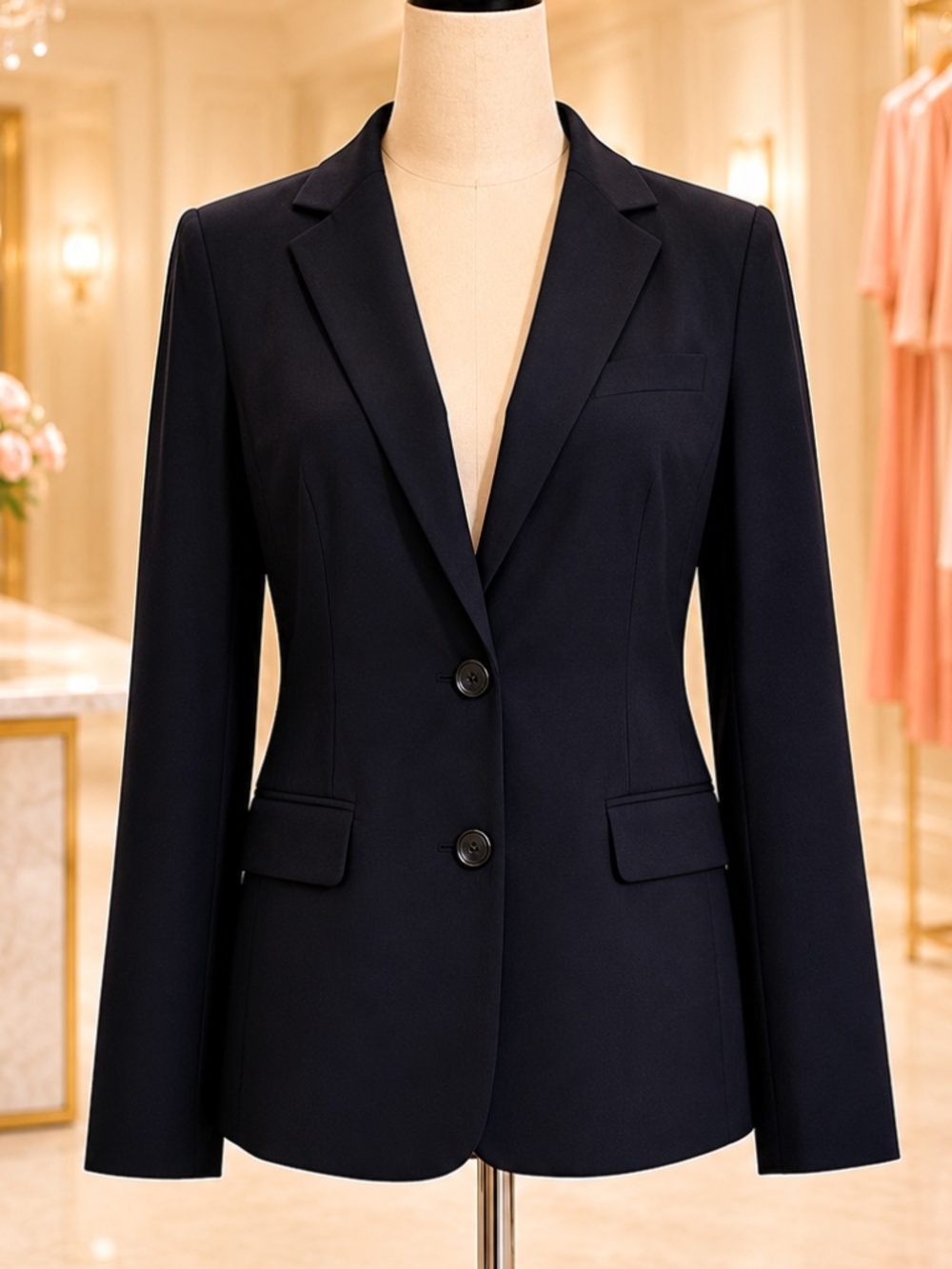 Land’s End Washable Wool Blazer Navy Size 8 - New